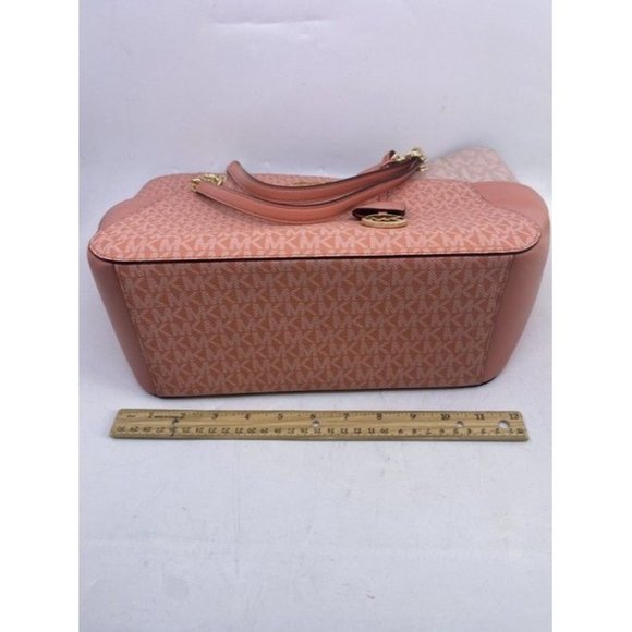 Michael Kors Jet Set Large Color Blcok Logo Coated Canvas Shoulder Bag - Picture 9 of 11